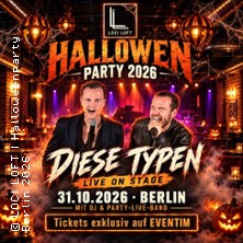 Halloween-Party 2026 im Loci Loft Berlin - Live-Band Diese Typen & DJ: Halloween nonstop