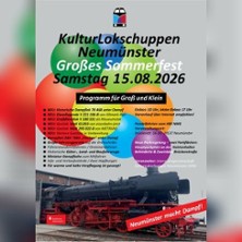 Gro&szlig;es Sommerfest 2026 - Neum&uuml;nster macht Dampf!