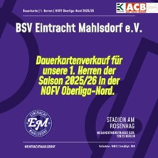 BSV Eintracht Mahlsdorf - Dauerkarte 1. M&auml;nner | NOFV Oberliga-Nord 2025/26