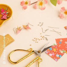 Origami Ohrringe selber falten - Meeple und Macchiato Brettspielcaf&eacute; D&uuml;sseldorf