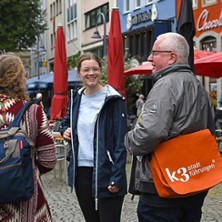 Stadtf&uuml;hrung K&ouml;ln - auf dem Domplatz am r&ouml;mischen Nordtor
