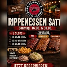 Rippen satt im Anderter Biergarten